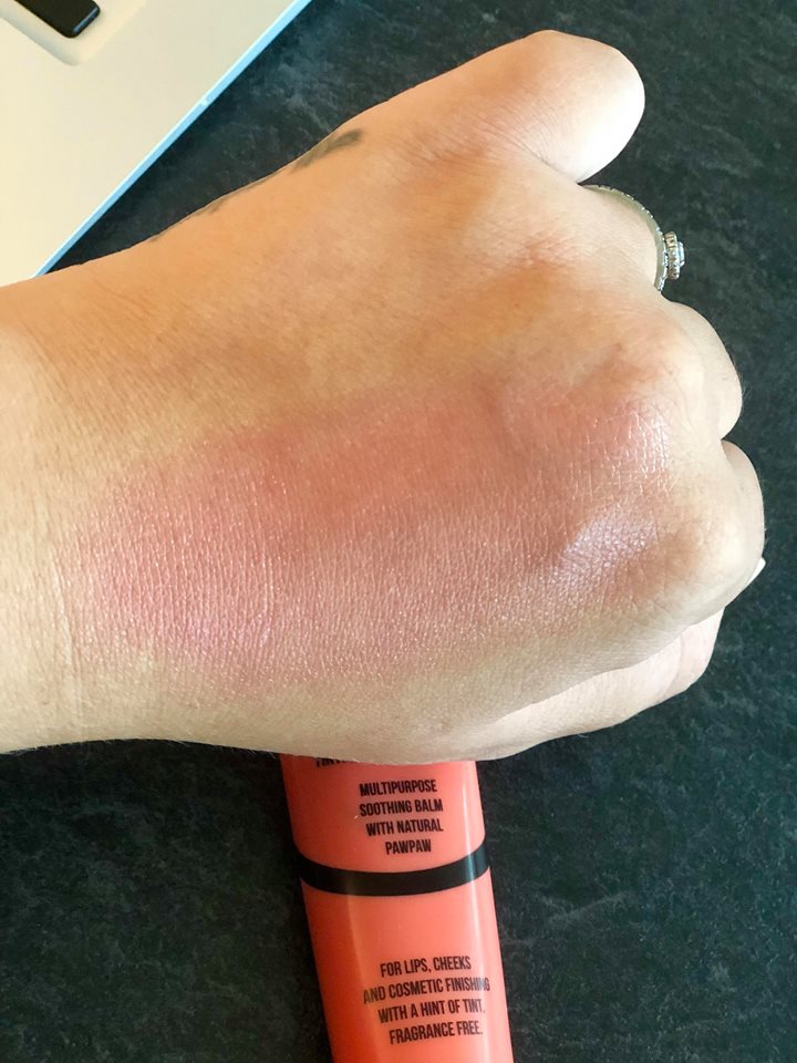 Dr. paw paw tinted peach pink balm